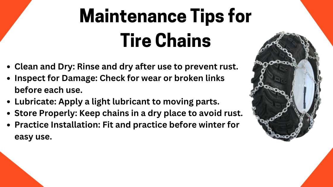 Maintenance Tips for Tire Chains